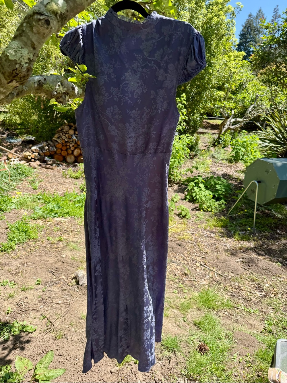 NWOT Rumored Portofino Maxi Dress Indigo Jacquard – Size Medium - Picture 8 of 9